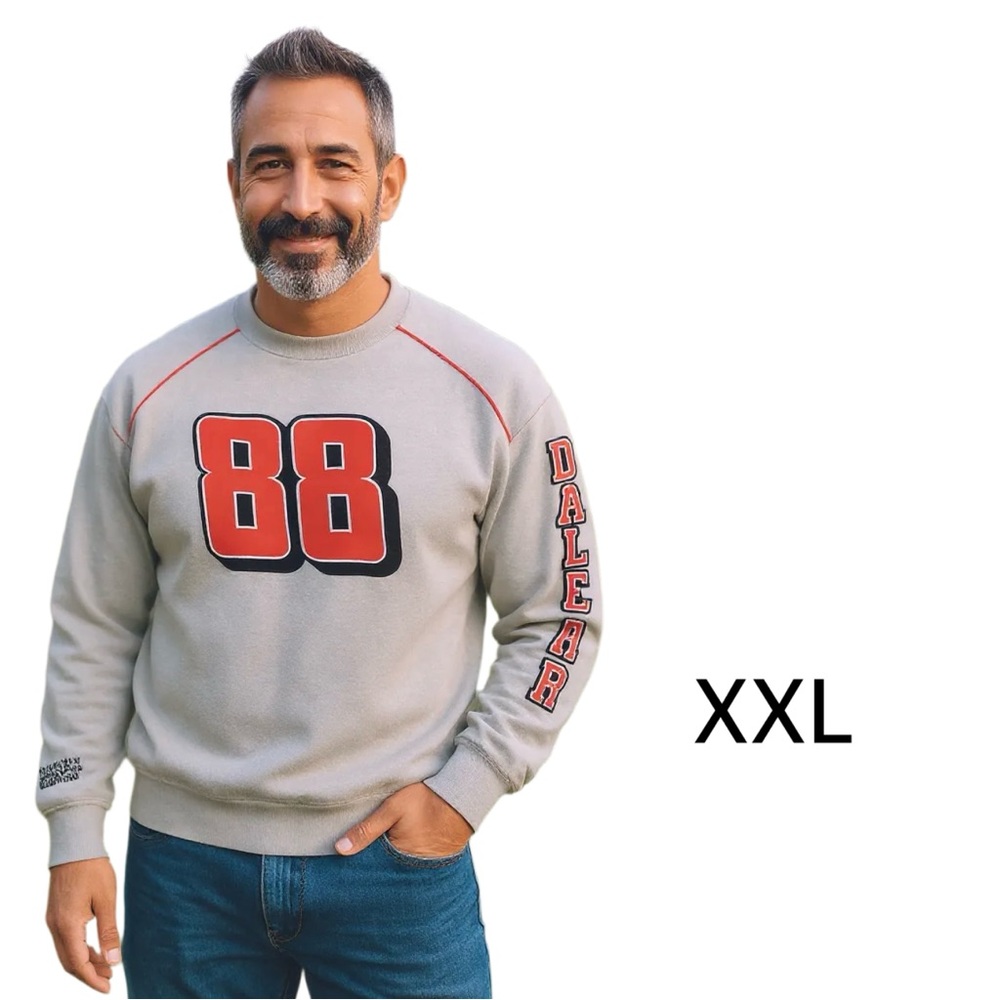 NASCAR Chase Authentics #88 Dale Earnhardt Jr. Embroidered Gray Sweatshirt, XXL